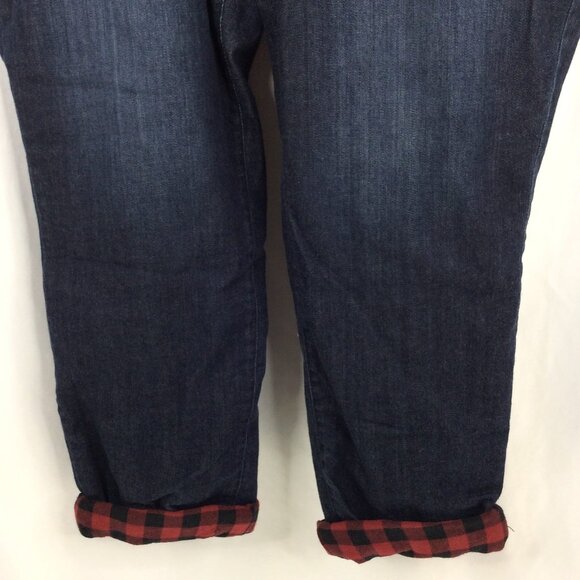 NWT Eddie Bauer Boyfriend Midrise Slim Flannel Lined Jeans Womens Plus Size 20W - Picture 4 of 10